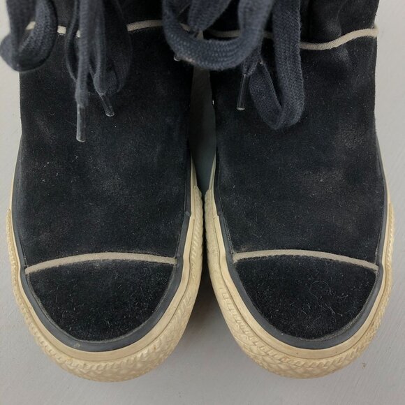 Converse Women's Size 6.5 Chuck Taylor All Star Andover High Black Suede Booties - Picture 6 of 16